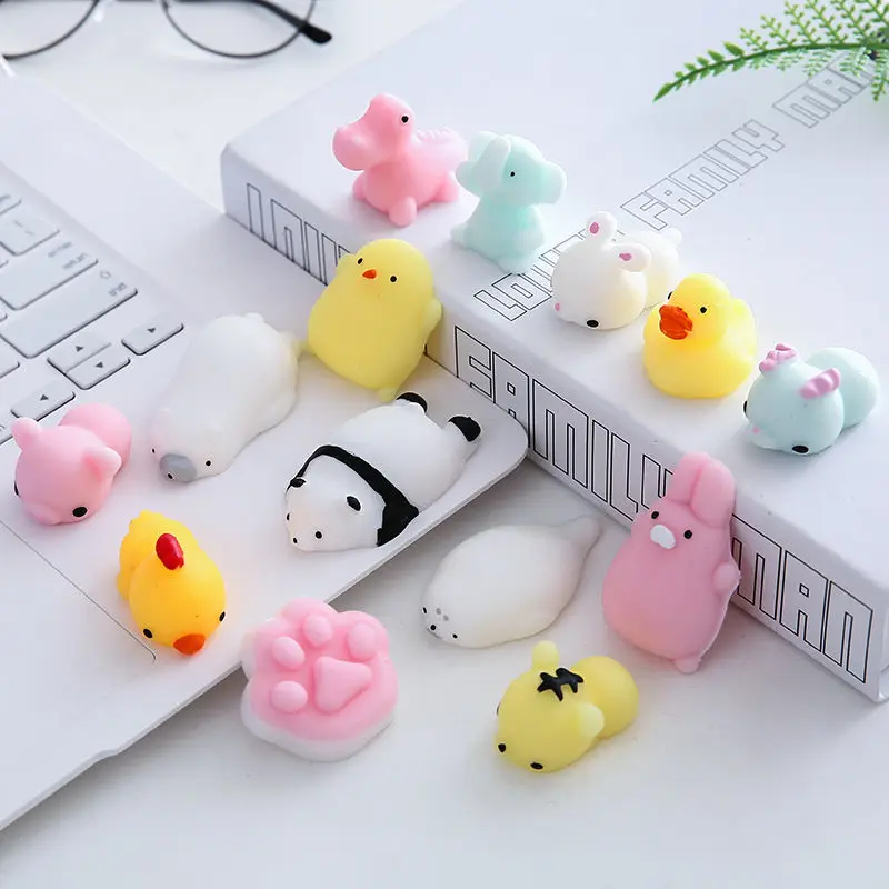 5/10 шт. Милые мягкие игрушки Mochi Squishy Slow Rising Squeeze Antistress для детей и взрослых, Кавайные животные для снятия стресса, все разные.