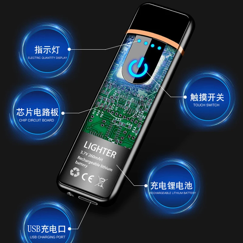 Мини электронная сигарета usb Зажигалка ветрозащитные электрические зажигалки