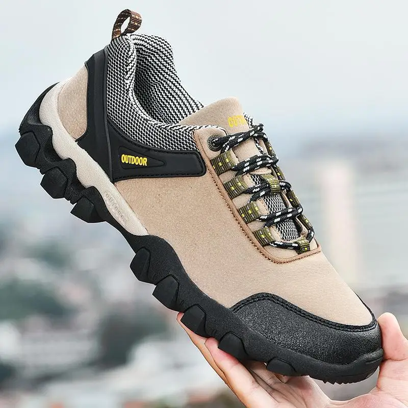 

Autumn Winter Men Casual Shoes Lace-up Men Leather Shoes Large Size 38-46 Footwear Sneakers Men Outdoor Hiking Shoes Walking