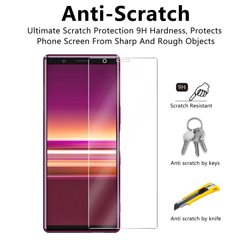 2 шт закаленное стекло для sony Xperia 5 стекло протектор экрана 2.5D 9H Премиум Закаленное стекло для sony Xperia 5 защитная пленка