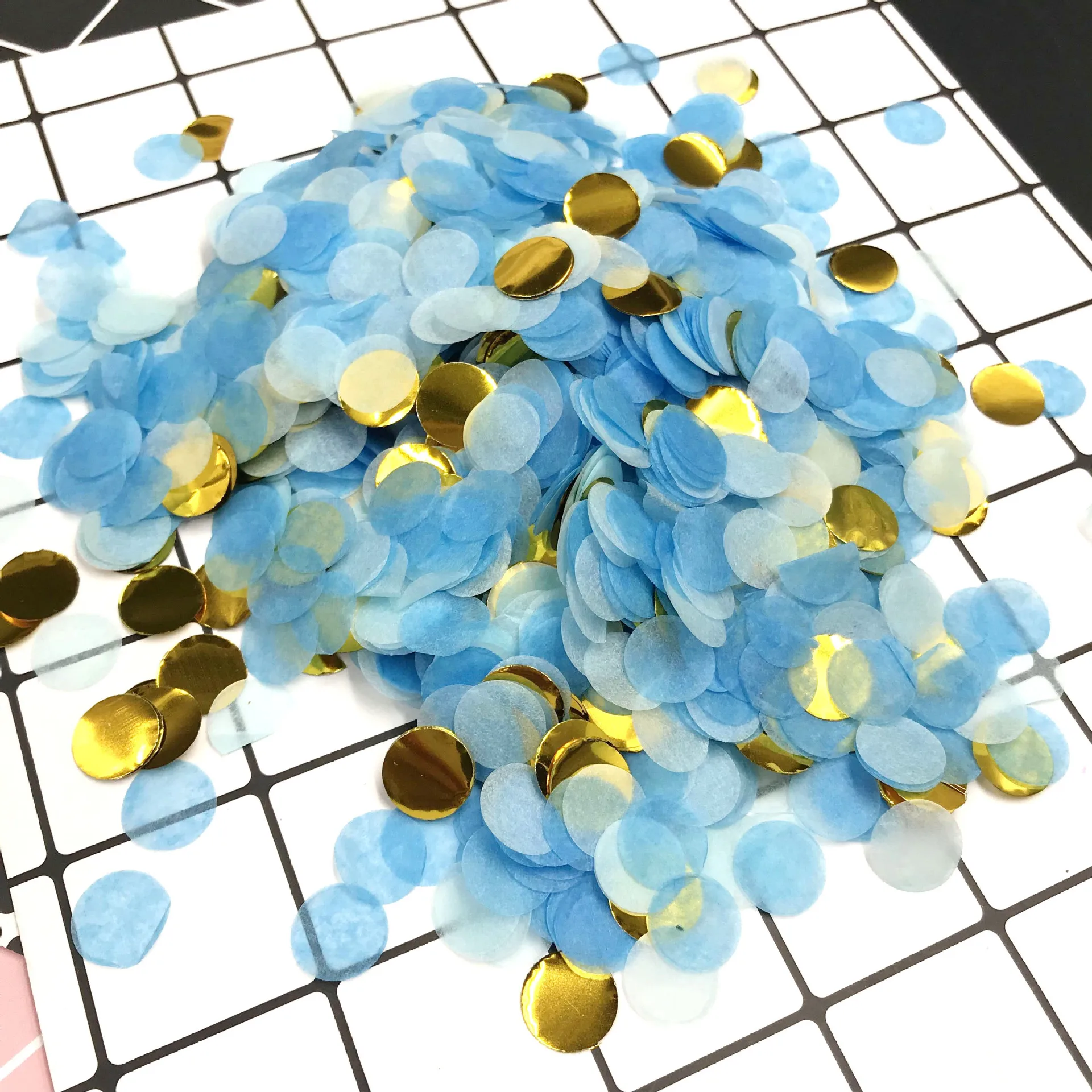 1 5 см 10 г Микс Бумажных Конфетти из фольги Розовый Золотой синий свадебный бросок