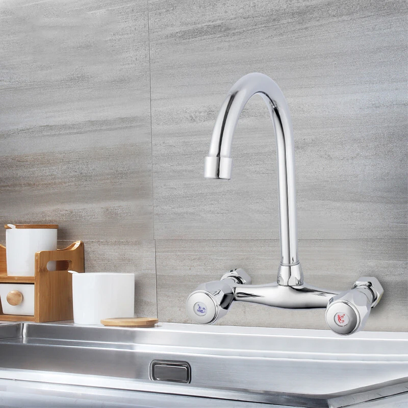 Настенный смеситель для горячей и холодной кухни настенные смесители раковины