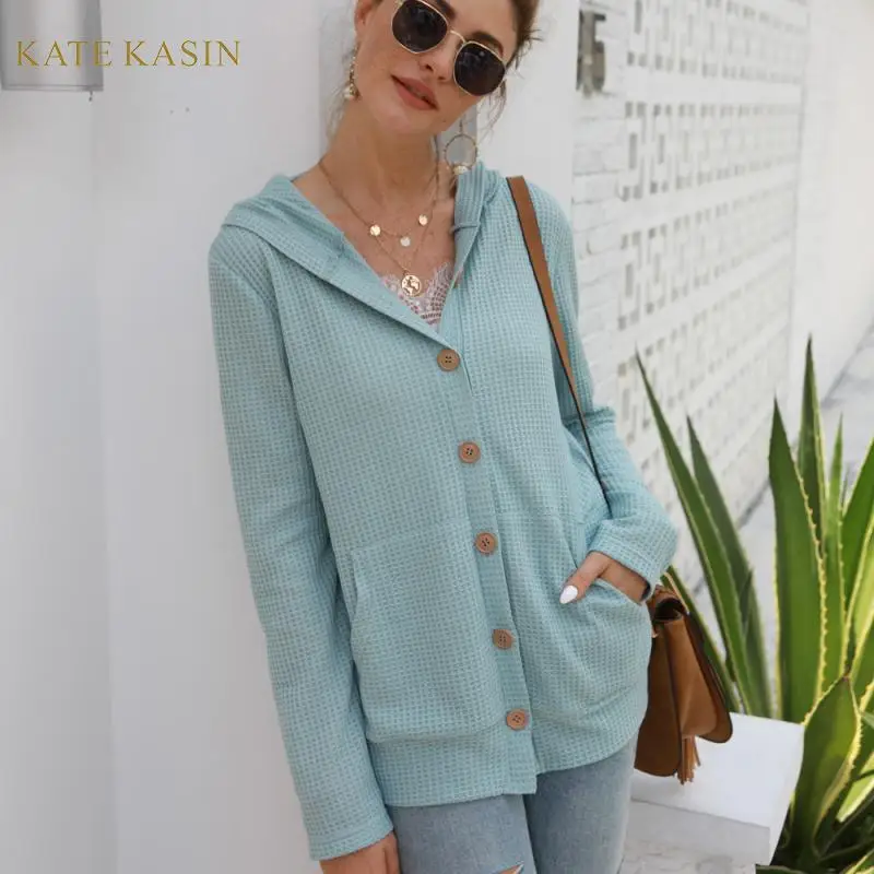 Kate Kasin 2019 осенний Новый трикотажный Женский Повседневный свитер с длинными