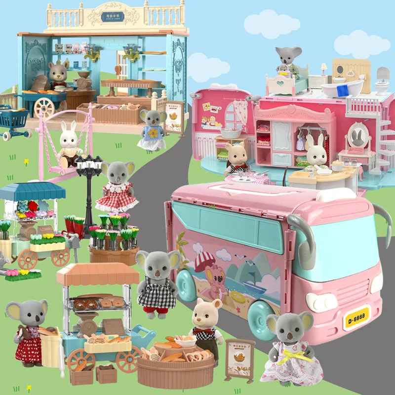 

Миниатюрный Кукольный домик «сделай сам», игрушки, ролевые игры, деревянный автомобиль, кукольная мебель коала, детские развивающие игрушк...