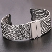 stainless steel watch band bracelet 16mm 18mm 20mm 22mm mesh milanese loop watchbands women men replacement strap accessories