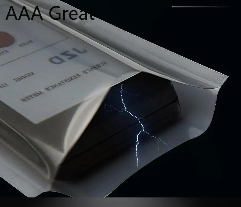 100 шт./лот Антистатическая антистатическая защитная сумка посылка с открытым