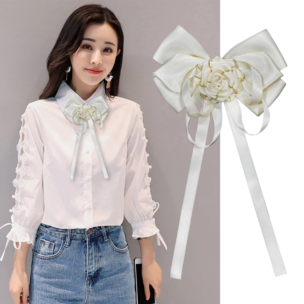 

Original Handmade Ribbon Bow Tie Men's Women's College Style Shirt Uniform Business Banquet Wedding JewelryKorean British Bowtie