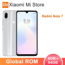 Мобильный телефон Xiaomi Redmi Note 7 с глобальной прошивкой, 6 ГБ, 64 ГБ, Snapdragon 660, 4000 мА/ч, 48мп, камера заднего вида, 6,3 дюйма, 19,5: 9, полный экран
