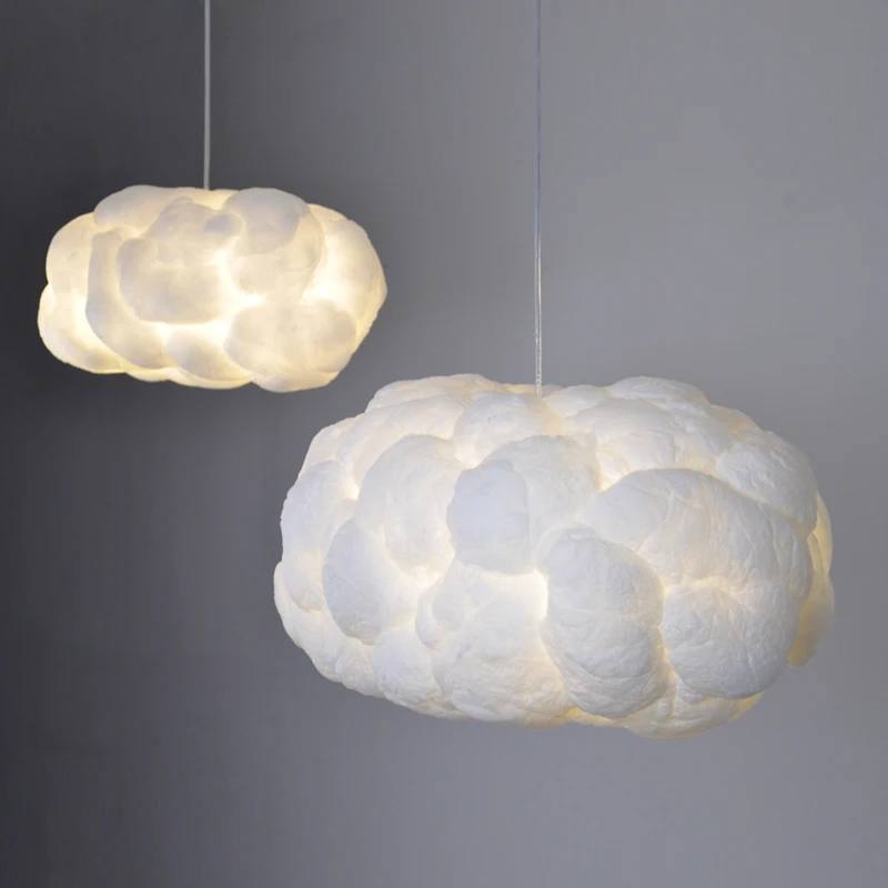 Облако подвесной светильник Блестящий скандинавский s отель лобби Шелковый