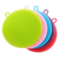 1pcs kitchen dirt resistant silicone dish sponge cleaning brushes soft scouring pad bowl pot cleaner washing tool