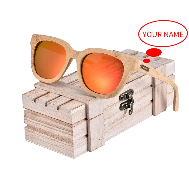 

BOBO BIRD Bamboo Customized Sunglasses Men Polarized Mirrored Coating Women Man Sun Glasses gafas de sol hombre in Wood Box OEM