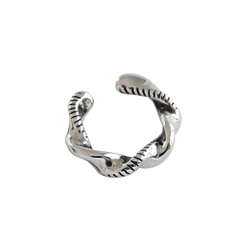 

CH-1127 Korean version of S925 sterling silver ear clip ins2021 new retro no pierced ear clip ear buckle personalized silver