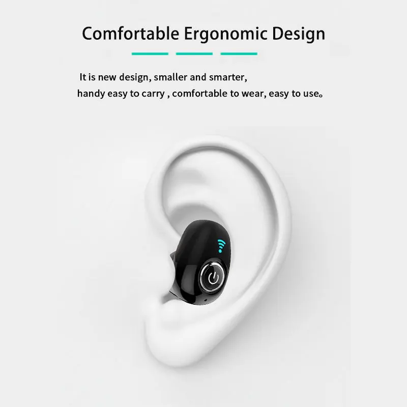 Беспроводная мини-гарнитура Bluetooth наушники-вкладыши с невидимыми ушными