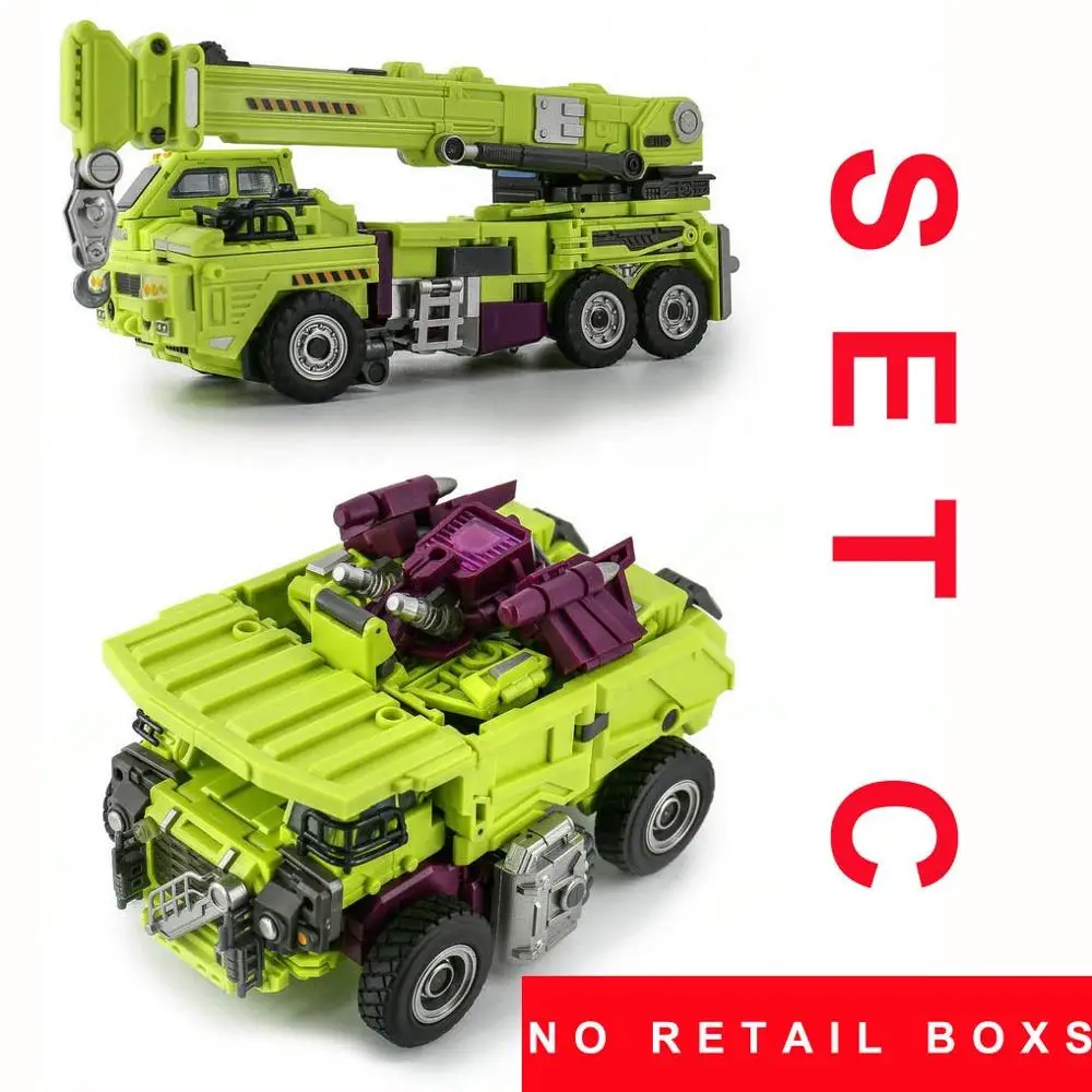 Set C - No Box JinBao Разрушитель трансформации G1 GT негабаритных 6в1 Bonecrusher скраппер Гравитация Mixmaster крюк ко фигурка Робот Игрушки - Цвет: Set C - No Box