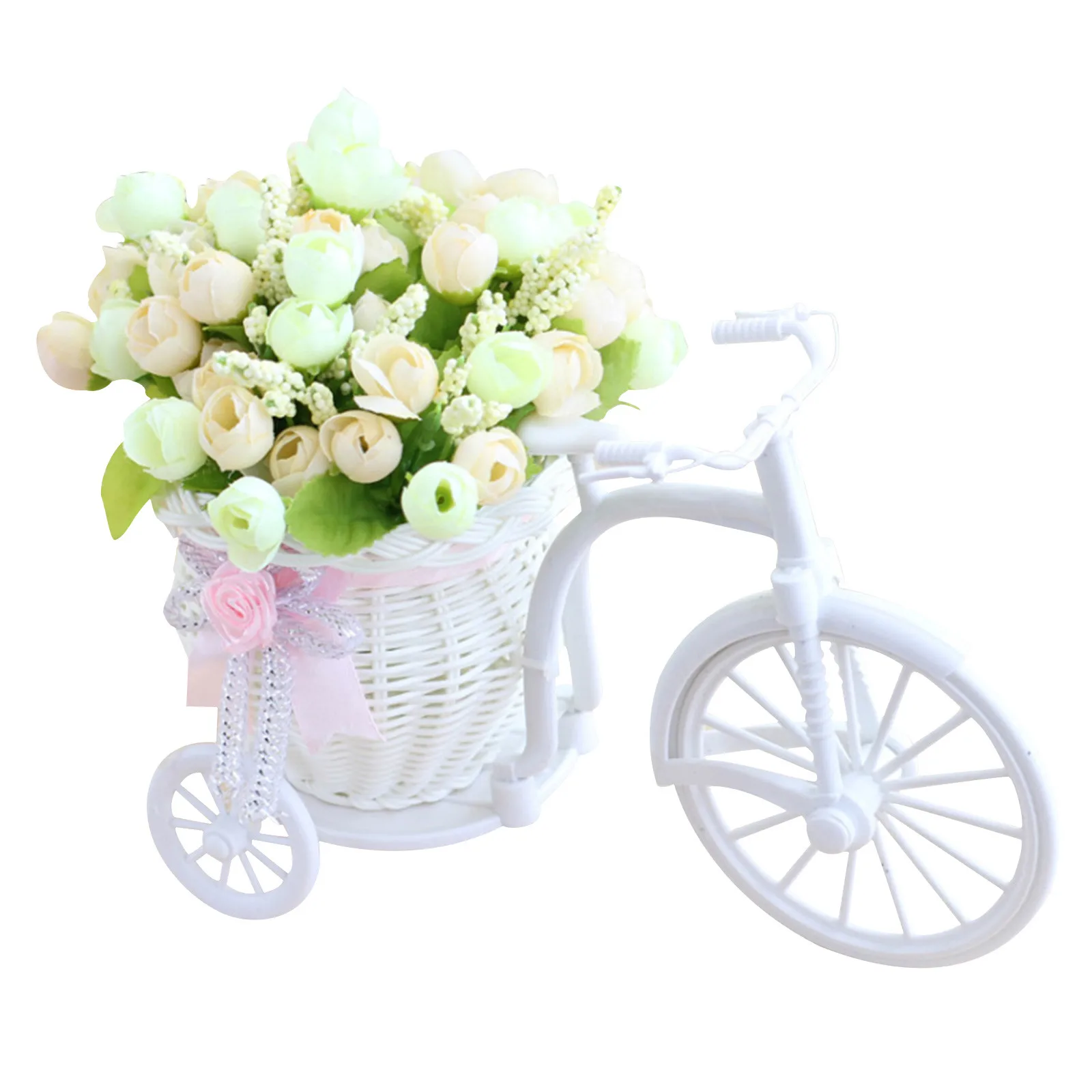 

Bicycle Decoration Rose Nostalgic Romantic Bicycle Artificial Flower Decoration