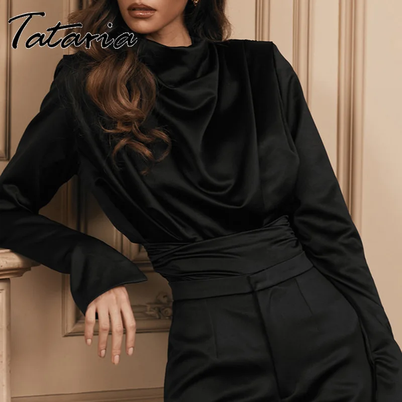 Черный розовый атласный боди с открытой спиной и ложным вырезом Женские топы