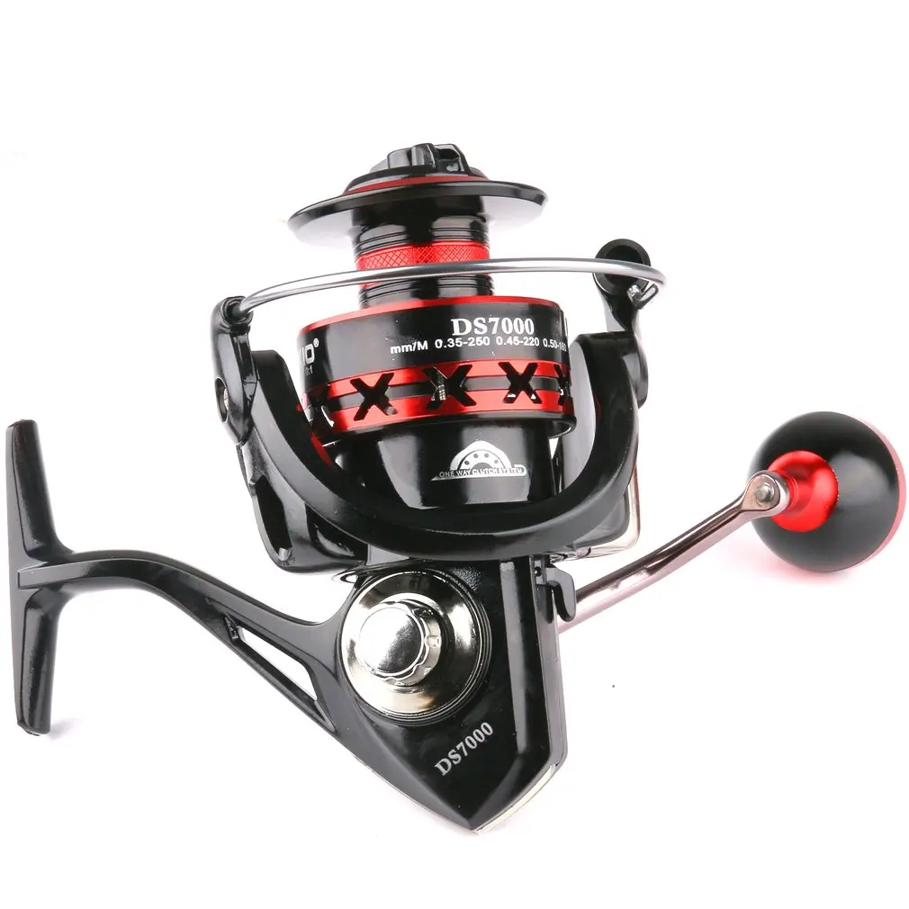 

Спиннинговая Рыболовная катушка, 13 + 1 шарикоподшипник, передаточное число 5,2: 1, серия 2000-7000, металлическая передняя ручка, катушка, аксессуар...