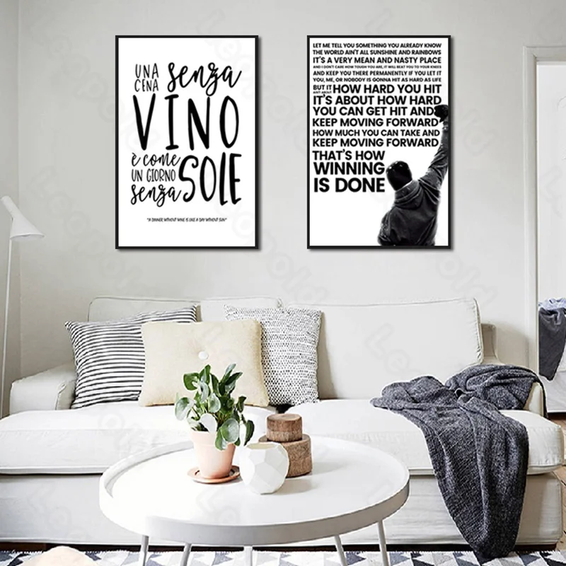 

Modern Brief Type Cartoon Letter Word and Inspire Wall Painting Posters and Murals In Nordic Style for Living Room Decoration