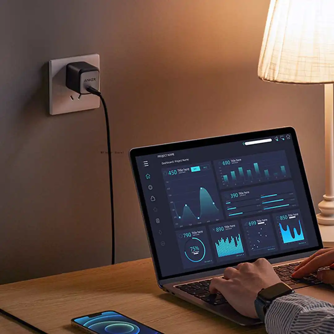 Зарядное устройство USB C зарядное Anker Nano II 65 Вт быстрая зарядка GaN 45 Вт/30 для iPhone 12/12