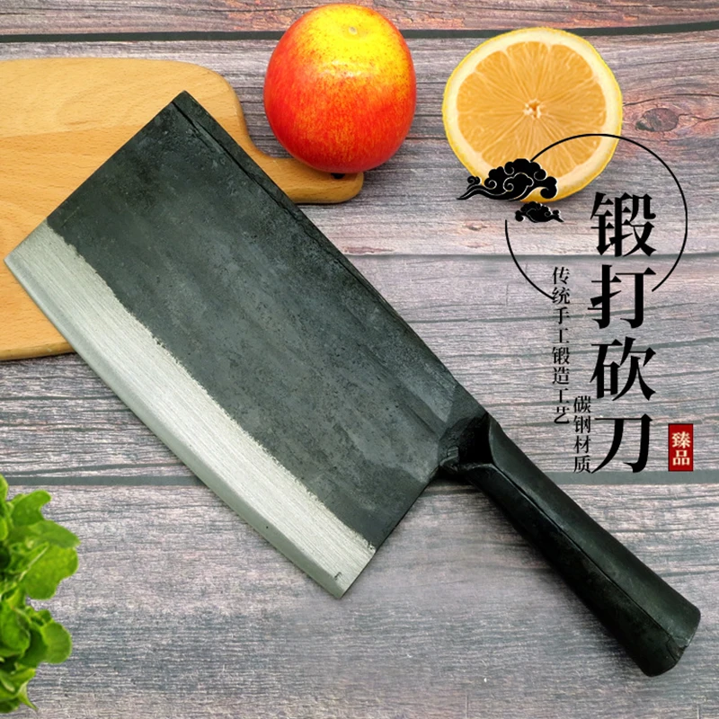 SHUOJI New Arrival Forged Kitchen Knife Handmade Chopping Bone Knives 1.8CM Thickness Blade 750g Weight Chef Knife Super Durable