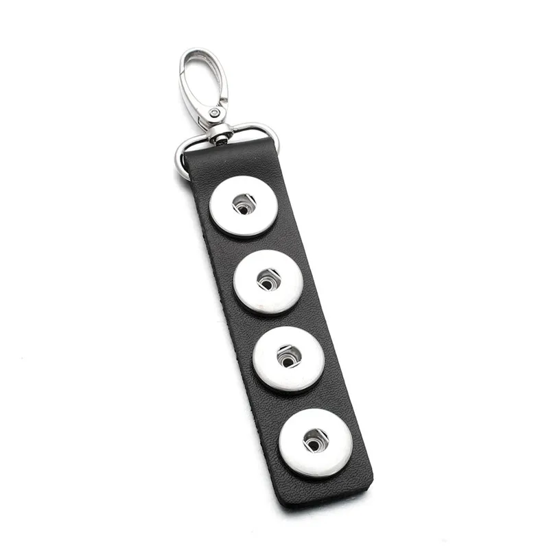 Новинка ювелирное изделие 18 мм 4 кнопки брелок для ключей с кнопками кожаные