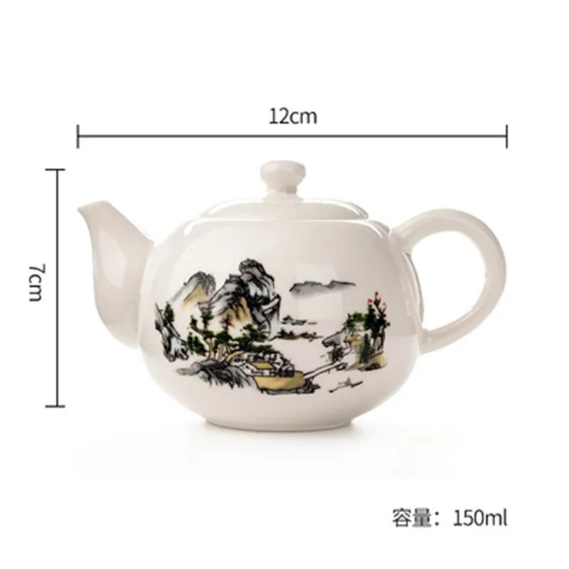 Ручная роспись чайник Белый Керамический одинарный керамический пузырьковый