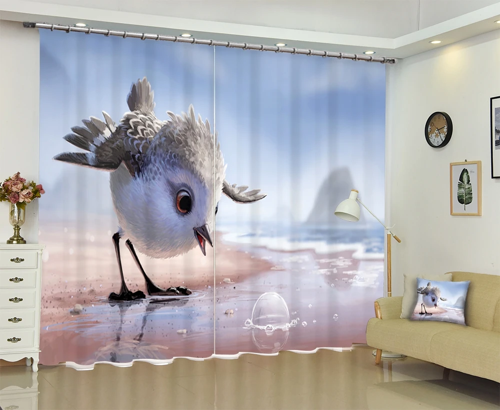 3d занавеска babson Bird с цифровой печатью сделай сам Современная для фото на