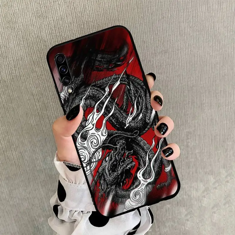 

Dragon Phone Case black For Samsung galaxy S 21 20 10 8 A 51 71 50 21s 70 40 20 20e note 10 plus Ultra 5g fe