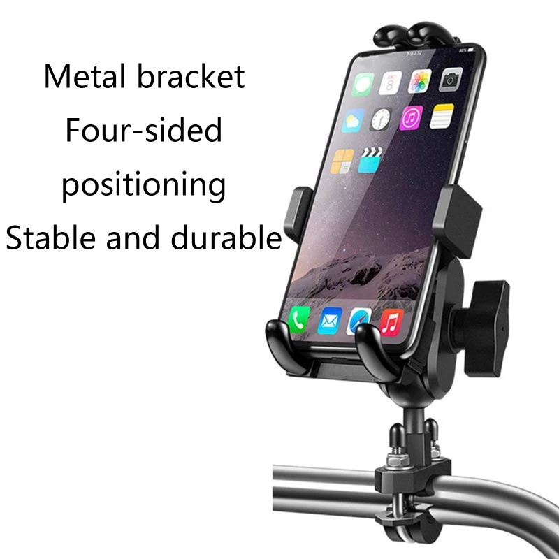 a03 universal motorcycle bike mobile phone holder aluminum bicycle riding bracket gps mount handlebar side mirror stand free global shipping