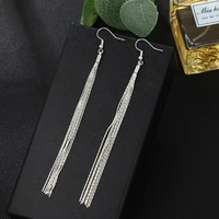 new classic crystal earrings long earrings tassels rhinestone earrings fashion ladies korean earrings jewelry