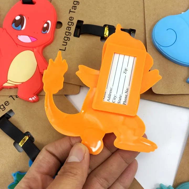 Бирки для багажа Пикачу экшн-фигурки игрушки Eevee Raichu Charizard Mewtwo Pokemons чемодан