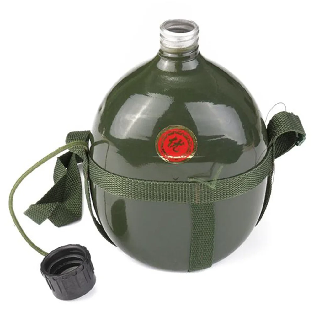 1.5L портативный алюминиевый военный тактический чайник открытый для верховой