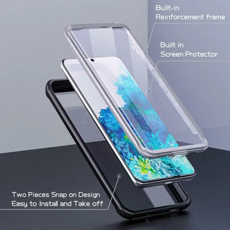 Для Samsung Galaxy S20/S20 Plus/Ultra тяжелый ударопрочный защитный экран с поддержкой
