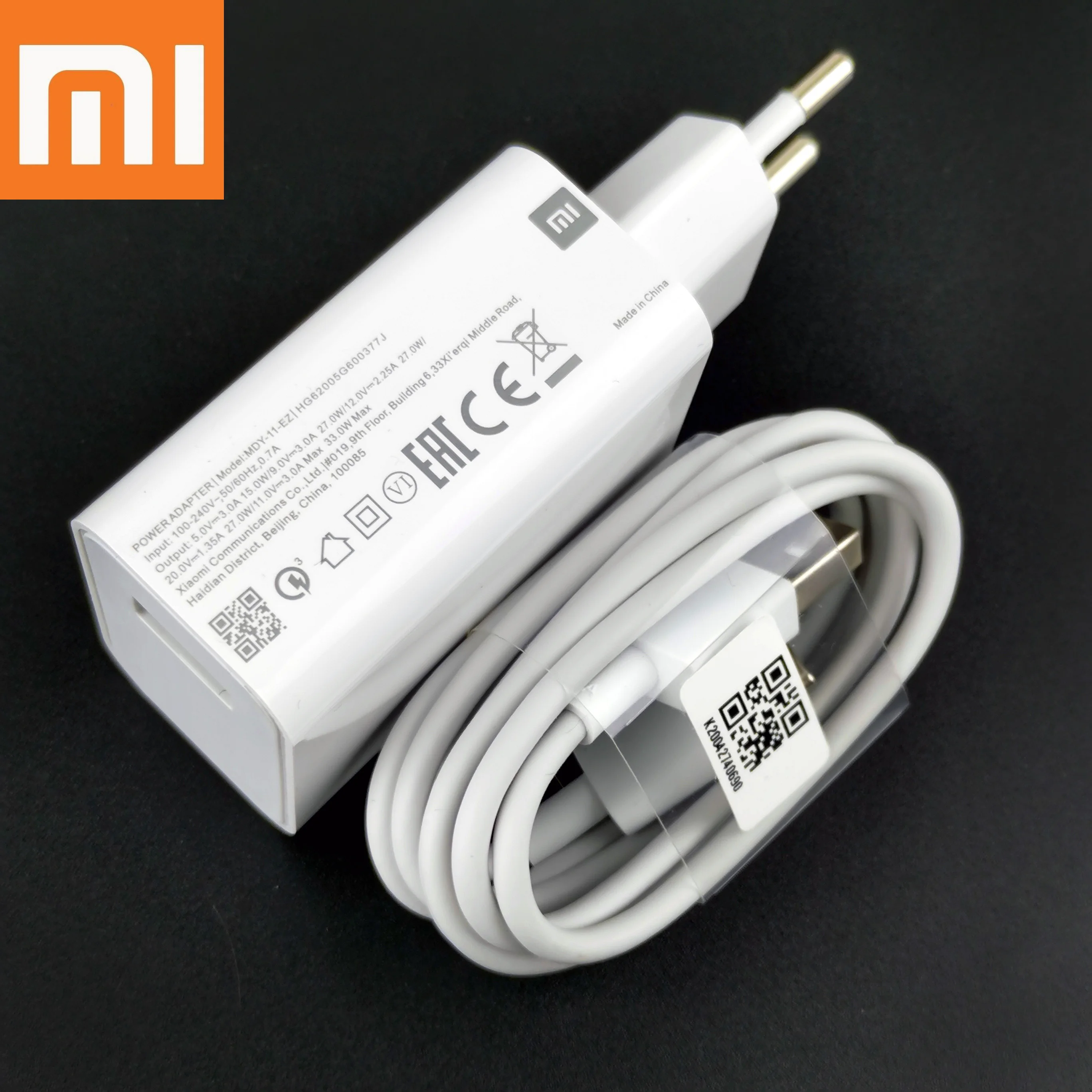 Зарядное устройство XiaoMi Redmi 10 Pro Usb type-C 33 Вт Quick QC4.0 EU турбо зарядный адаптер для Mi 9T 9