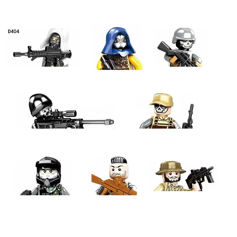 

New Product Mission Calls For Commando Model Building Block Assembly Off-road Vehicle Military 8 Minifigures Children's Toy Gift