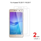 Закаленное стекло для Huawei Y5  Y6 2017, Защитная пленка для экрана, прозрачная HD 0,3 мм Твердость 9H 2.5D