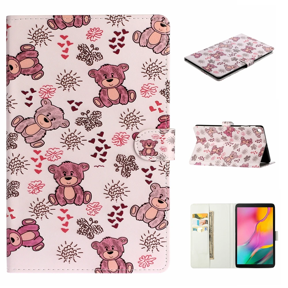 Кожаный чехол для Samsung Galaxy Tab A 10,1 SM-T510 T515 Coque для Galaxy Tab A 10,1 T510 T515 крышка Capa+ пленка+ ручка