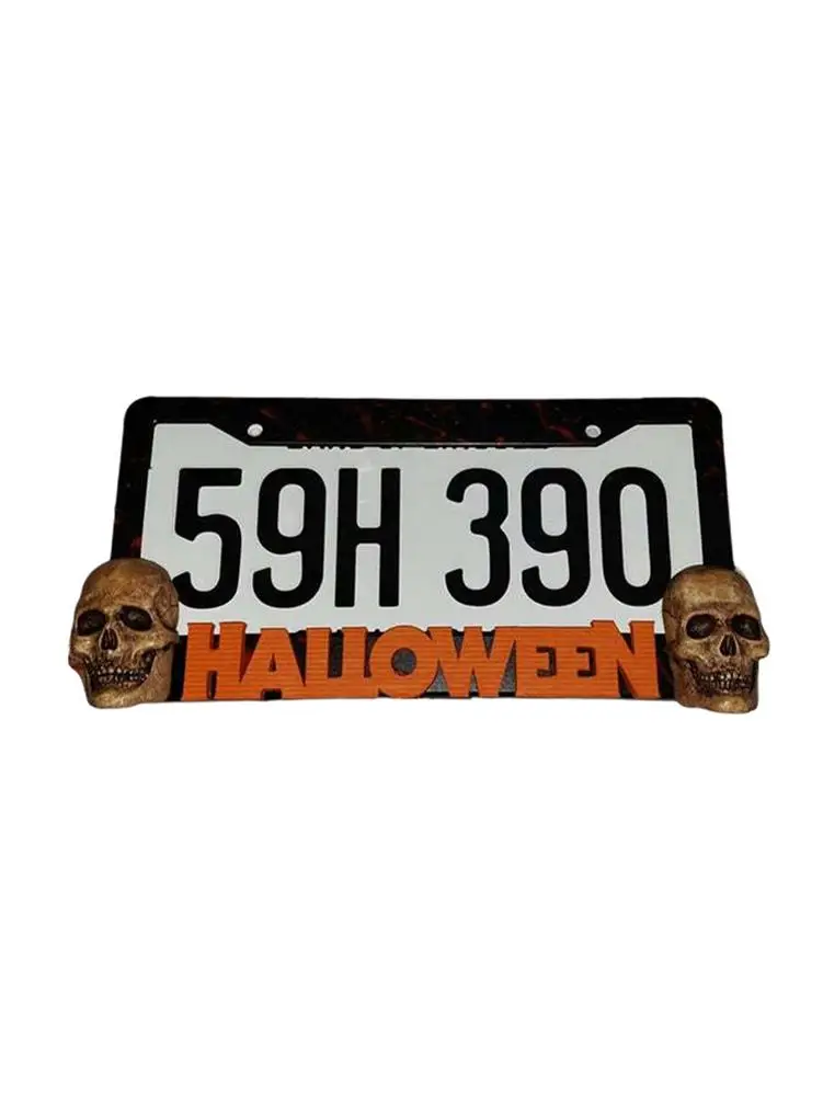 

Car License Plate Frame Metal And Plastic Frame Number Plate Holder Halloween Personalized Metal Car Decoration