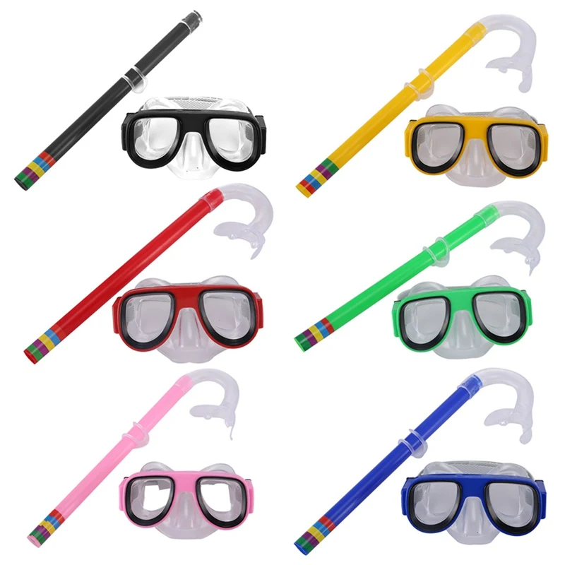 

Children Snorkel Diving Mask Swimming Pool Training Face Masks Kids Swim Goggles Anti-Fog Goggles Snorkeling Equipment Headwear