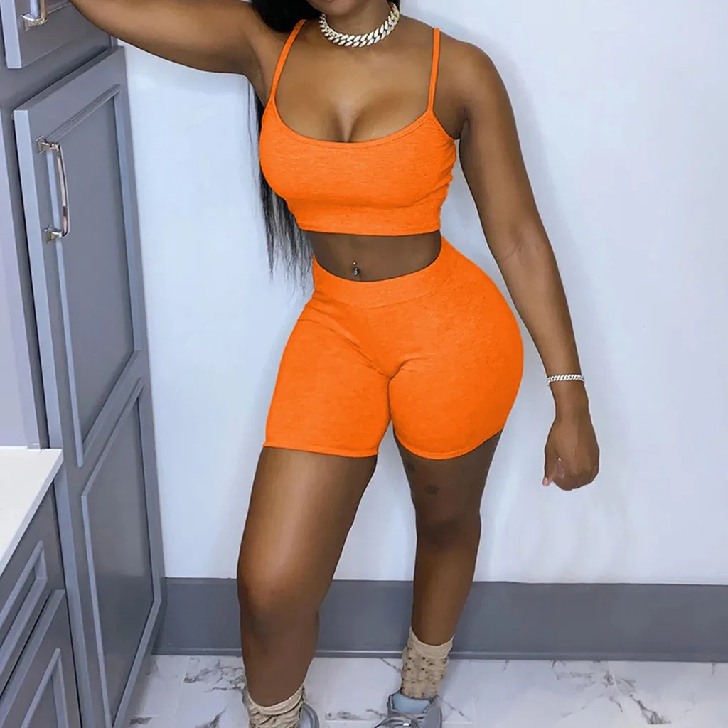 Женский спортивный костюм для фитнеса комплект из двух предметов укороченный