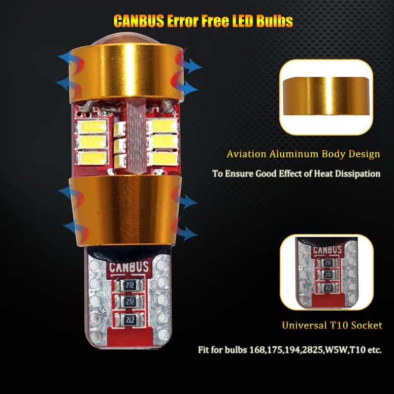 Светодиодная лампа canbus T10 w5w 194 168 2 шт. для Audi A5 кабриолета Sportback A6 C4 C5 C6 C7 Avant A8 4H 4E 4D