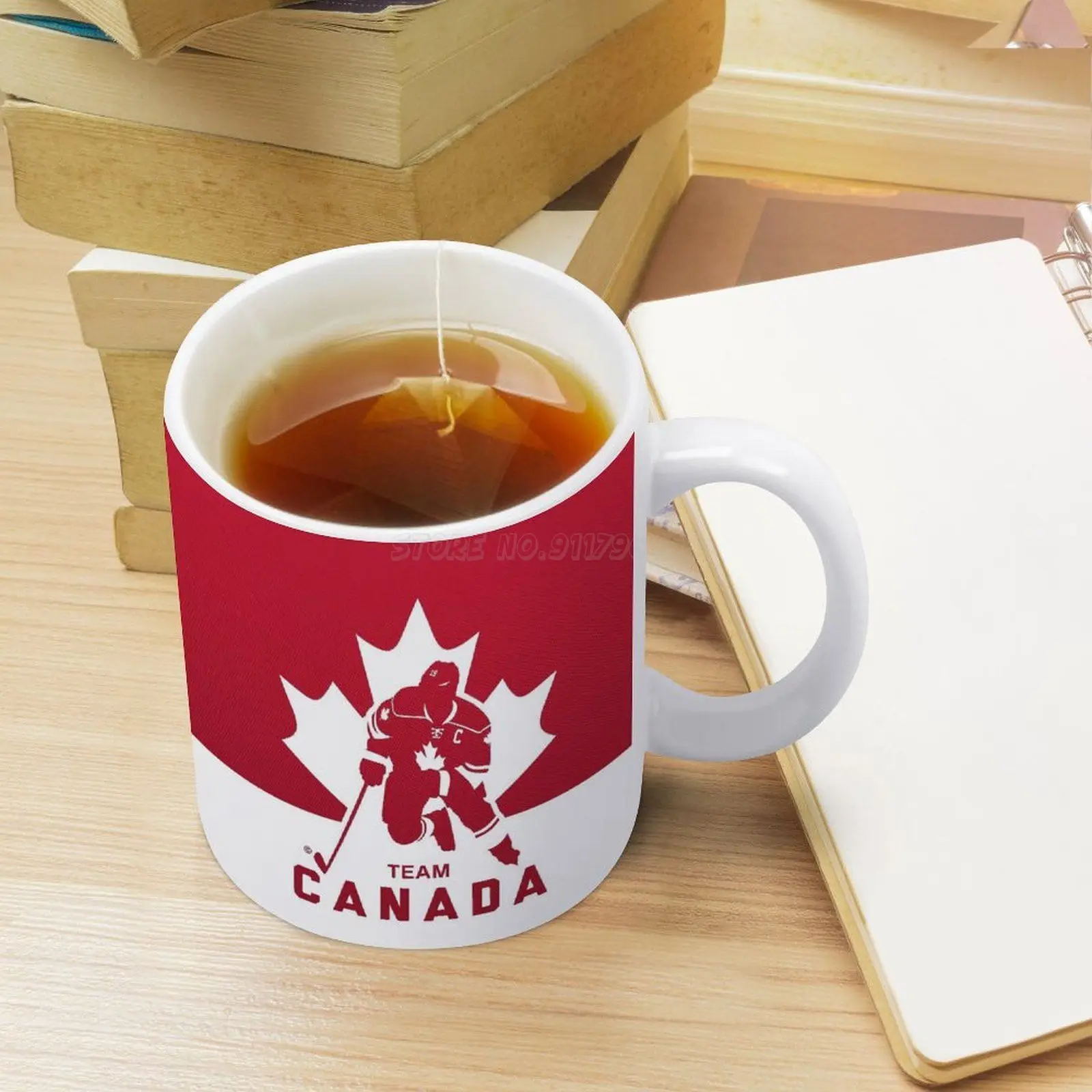 TEAM DESIGN BY SUBGIRL White Mug Coffee 330ml Ceramic Home Milk Tea Cups and Mugs Travel Gift for Friends Canada Ice Hocke | Дом и сад