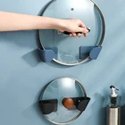 2 шт.компл. 3 цвета Экономия пространства инструмент для приготовления пищи держатель крышки кастрюли настенный кухонный органайзер для бытовой ABS пан горшок Крышка стойки