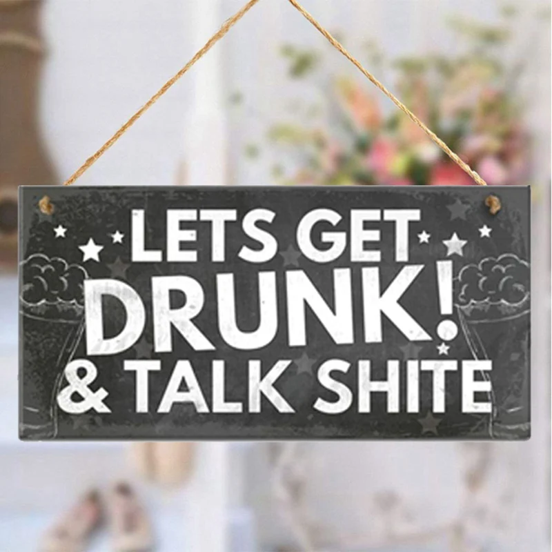 Винтажная Мода кафе бар Паб Настенный декор простые деревянные вывески домашний