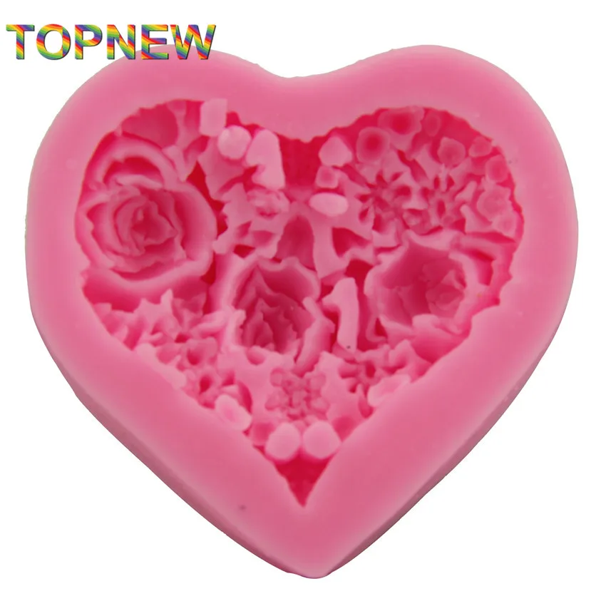 Силиконовая форма сделай сам в форме сердца для торта шоколада инструменты мыла