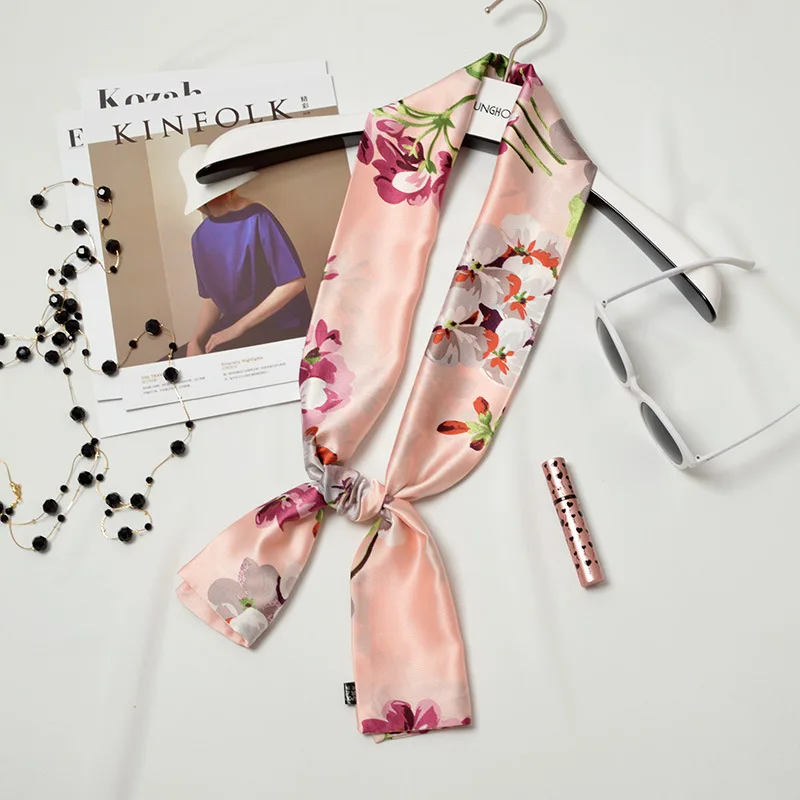 Корейская версия длинный шелковый шарф Женская Республика Корея Восточные