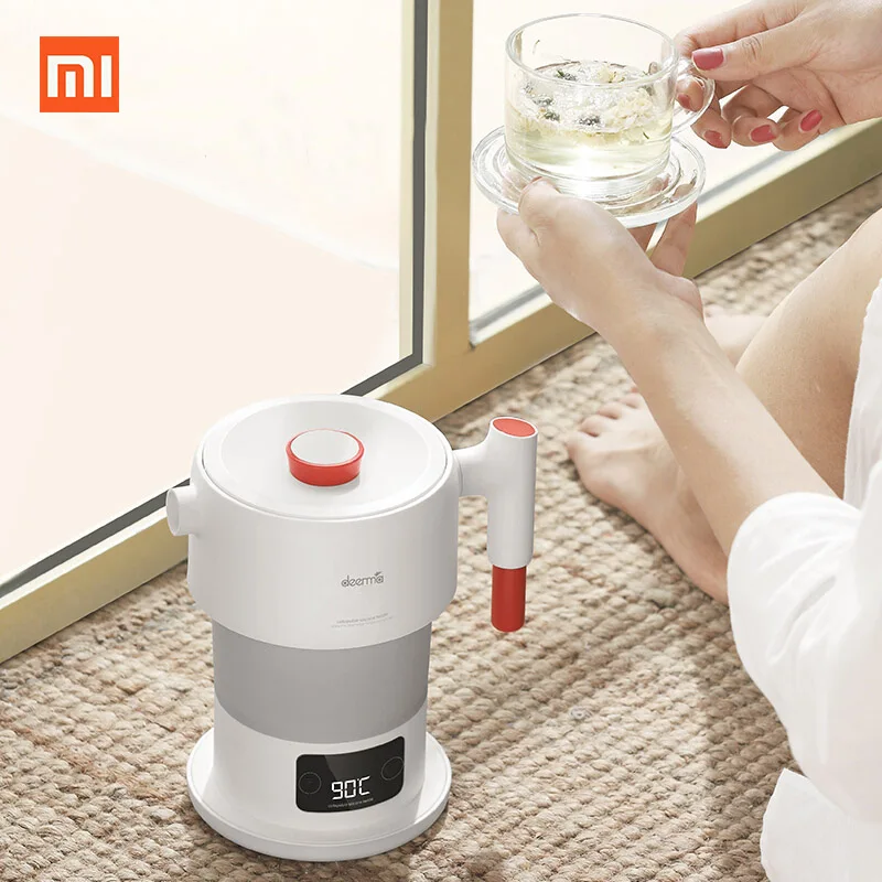 Xiaomi Deerma 0.6L складной электрический чайник автоматическая защита от отключения