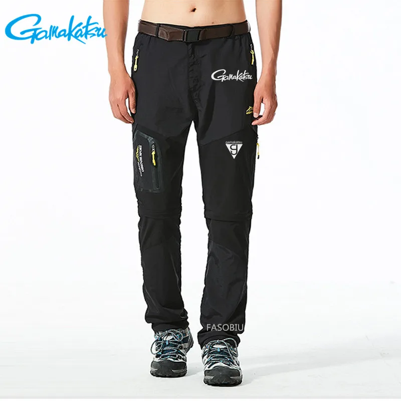 

2021, быстросохнущие штаны Gamakatsu для улицы, мужские летние дышащие брюки для кемпинга, съемные шорты, штаны для треккинга, охоты, рыбалки