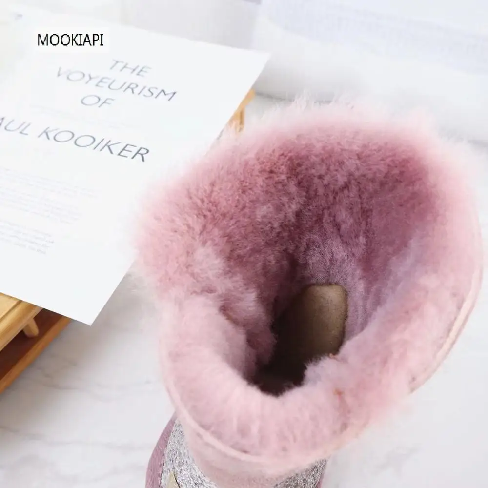 2019 Australian brand snow boots real sheepskin 100% natural wool the latest women's shoes with buckle free delivery | Обувь