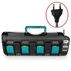 Устройство для быстрой зарядки Makita DC18SF, 4 порта, 14,4 В, 18 в, выход li-ion, 3 А, для BL1830,BL1430,DC18RD, с USB-портом